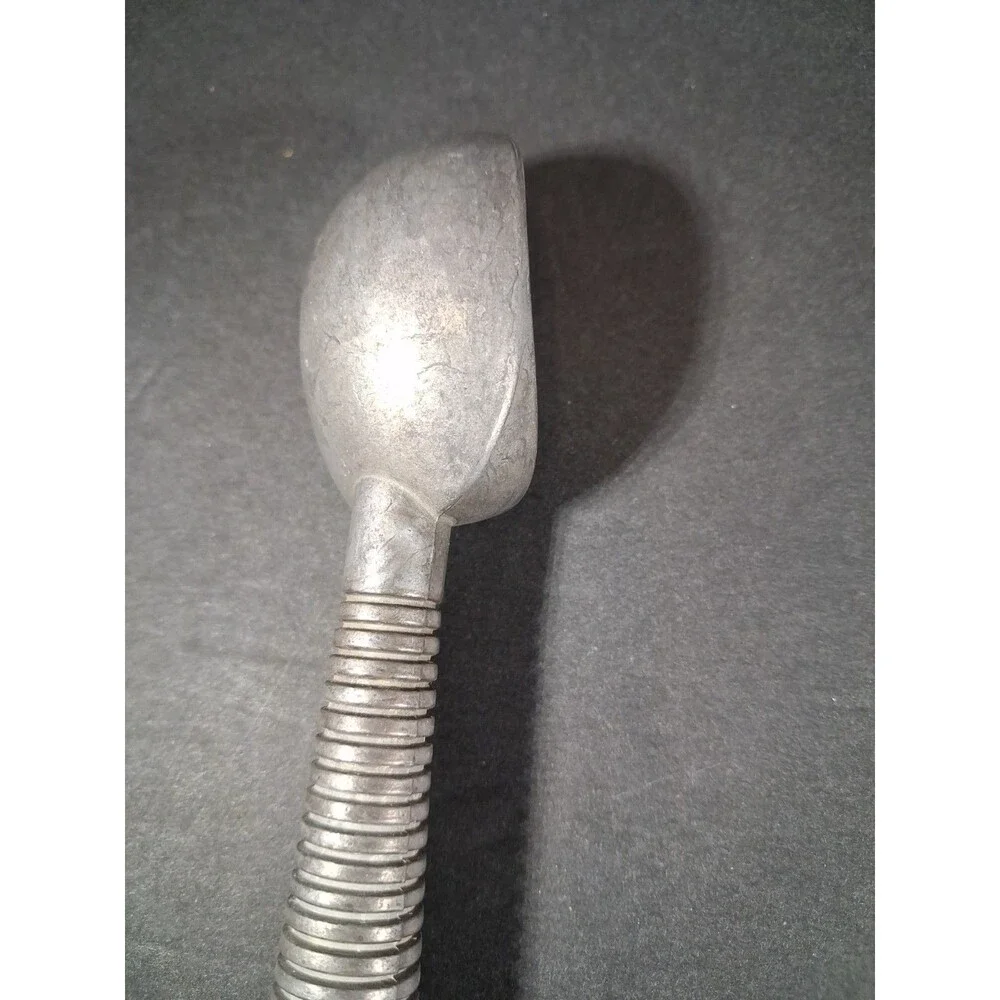 Vintage Aluminum Ice Cream Scoop Ribbed Handle Metal Kitchenware Retro